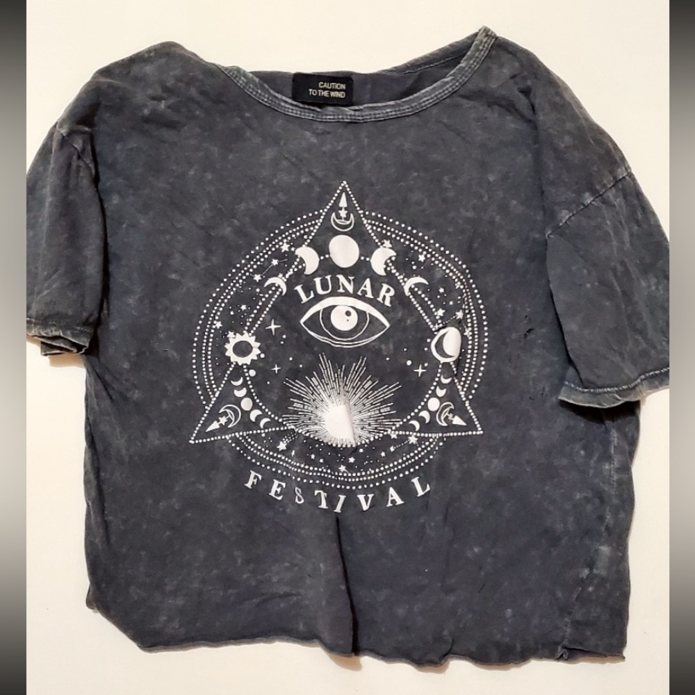 cropped gray t-shirt